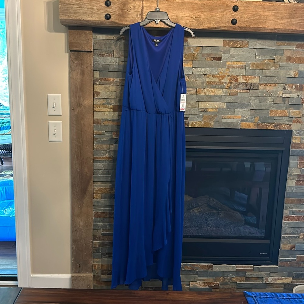 Long royal blue dress